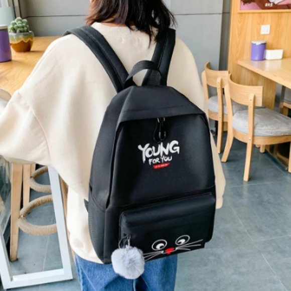 COPY - 4pcs Women Casual Canvas Backpack Letter Printing